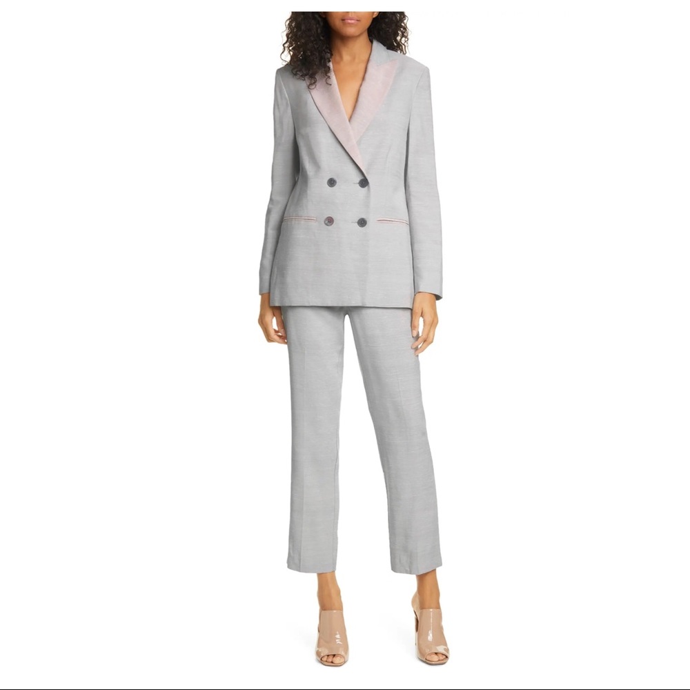 NEW REBECCA TAYLOR GREY DOUBLE BREASTED BLAZER - Picture 12 of 12